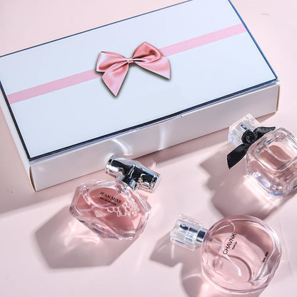 Conjuntos de 3 perfumes mujer caja rosa